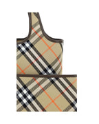 Burberry Beige Check Tote Bag Women Shoulder Bags
