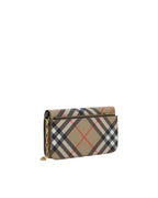 Burberry Chain Wallet Leather Women Brown Wallets & Pouches