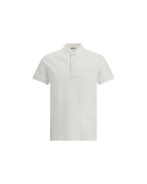 Burberry Cotton Polo Shirt Classic Style Men White