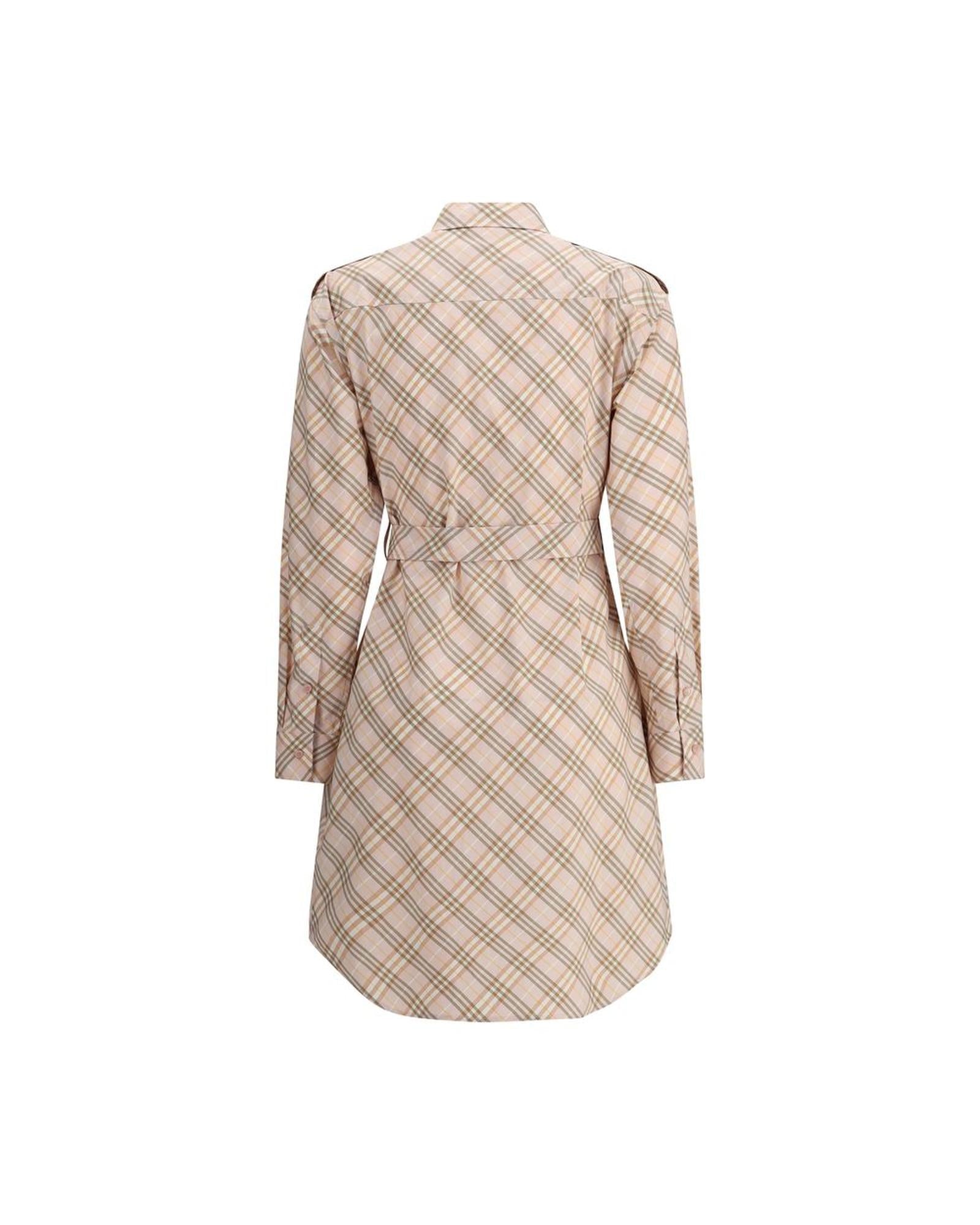 Burberry Shirt Dress Plaid Mini Women Multicolor Dresses