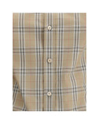 Burberry Short Sleeve Checked Shirt Side Lace Detail Women Brown