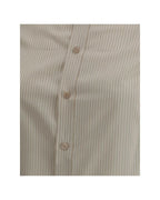 Burberry Striped Short Sleeve Shirt Women Beige