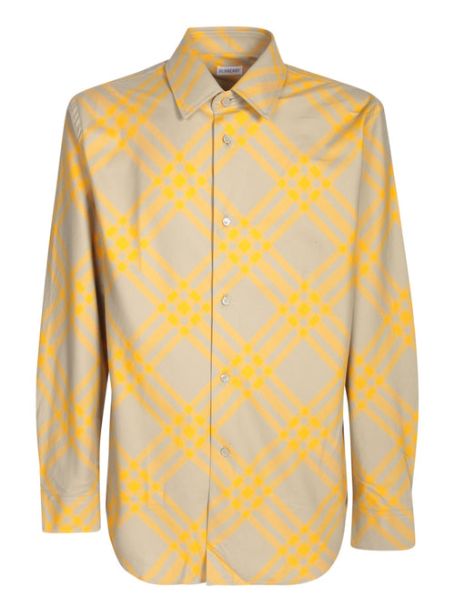 BURBERRY Classic Checkered Design Shirt for Men - Long Sleeve
