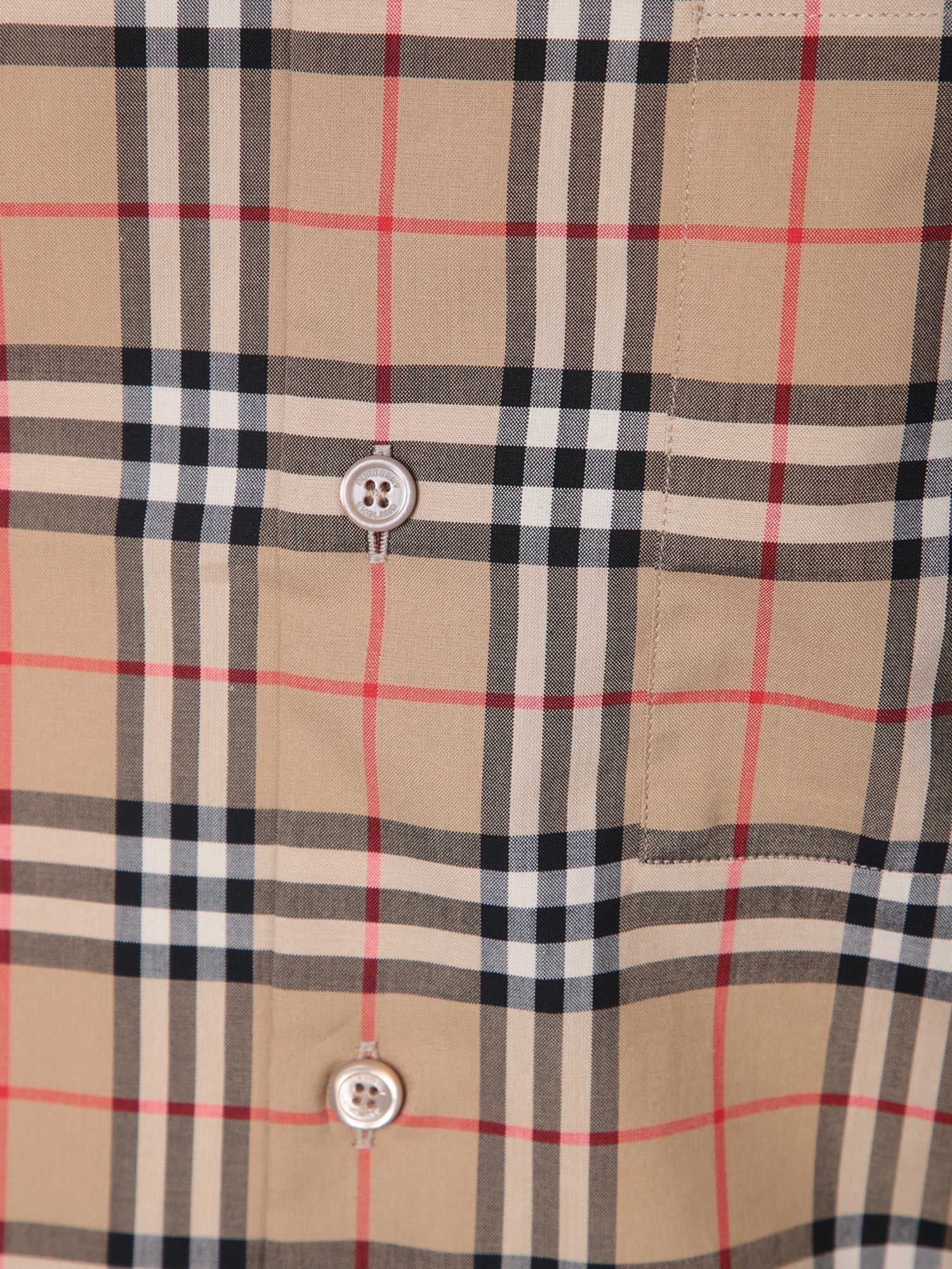 BURBERRY Men's Short Sleeve Iconic Check Mini Shirt