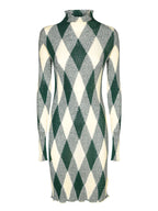 BURBERRY Elegant Mini Dress with Unique Diamond Print
