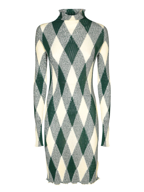 BURBERRY Elegant Mini Dress with Unique Diamond Print