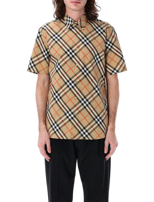BURBERRY Check Cotton Shirt - Size L