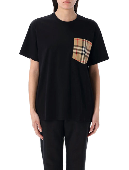 BURBERRY Check Pocket Cotton T-shirt - Loose Fit (S)