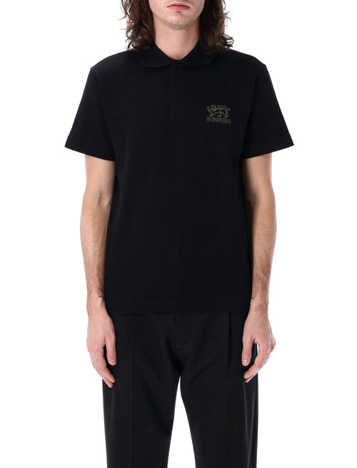 BURBERRY Slim Fit Cotton Polo Shirt - Size L