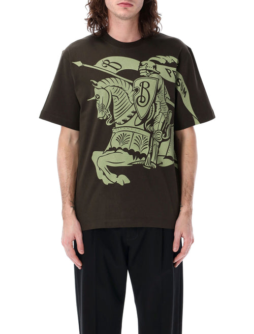 BURBERRY Men's Cotton T-Shirt with Equestrian Knight Design