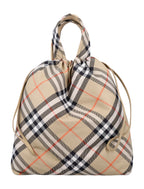 BURBERRY Mini Check Tote Handbag for Girls
