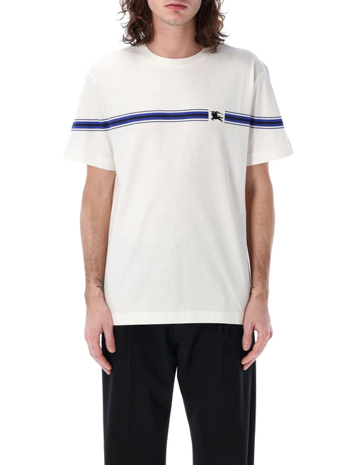 BURBERRY Striped Cotton T-Shirt - Slim Fit, Size L