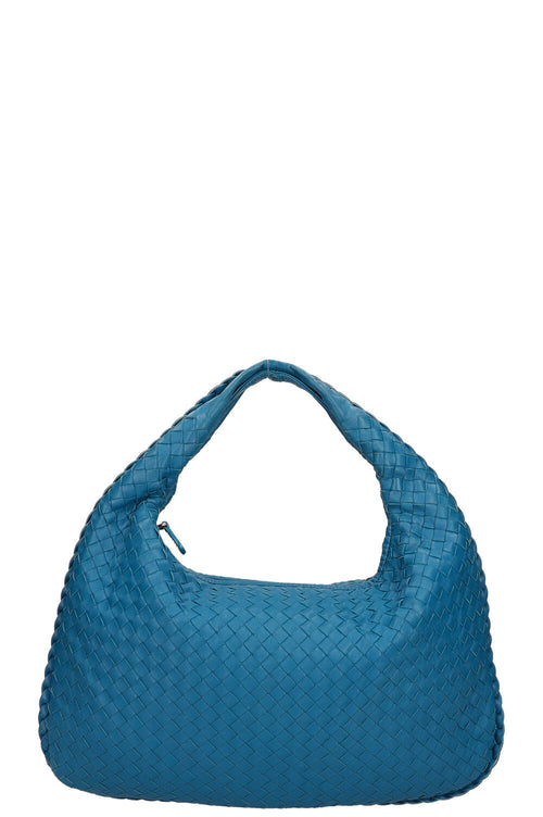 BOTTEGA VENETA  Small Hobo Veneta Bag Intrecciato Blue