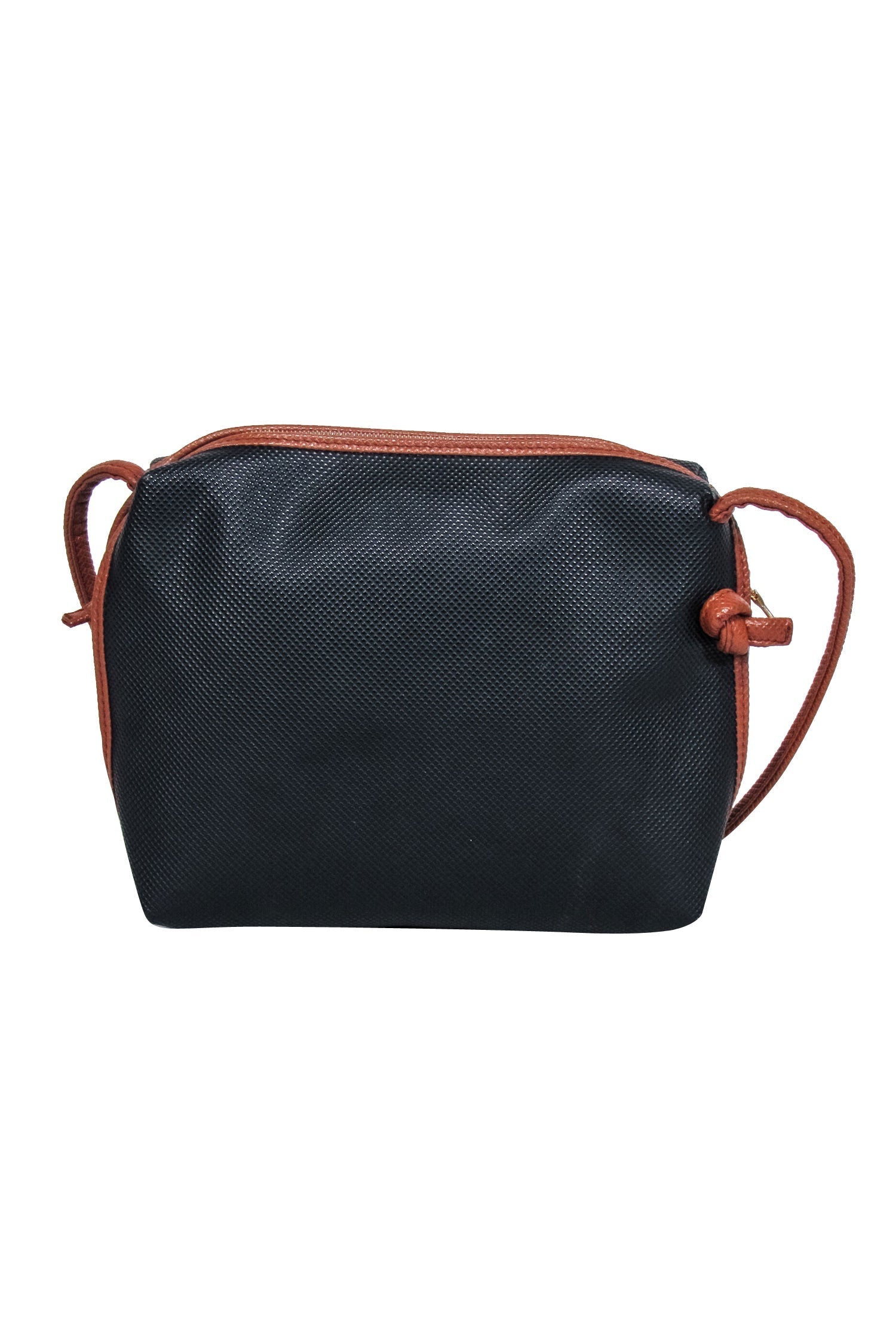 Bottega Veneta - Black Embossed Textured Crossbody Bag