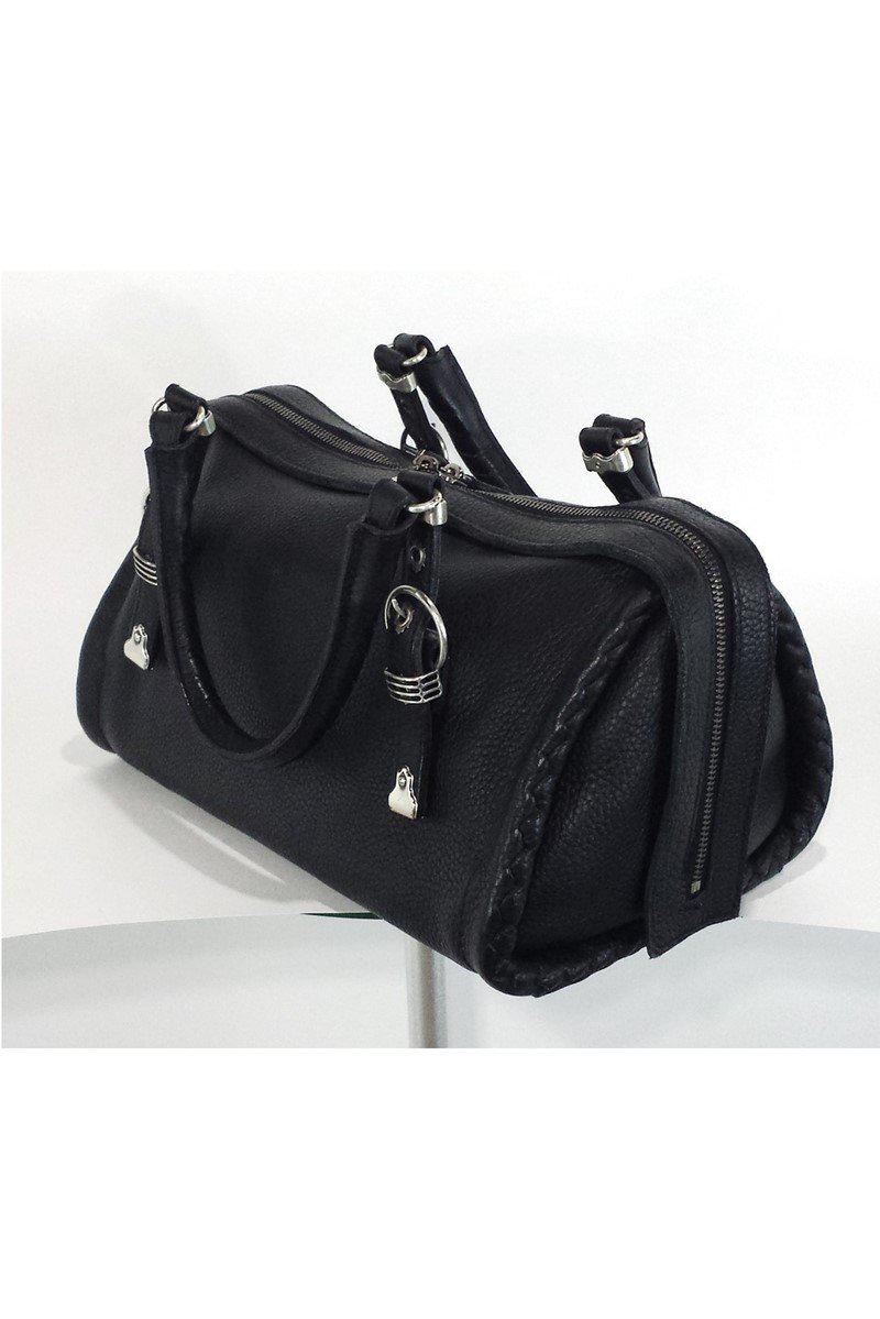 Bottega Veneta - Black Pebbled Leather Handbag