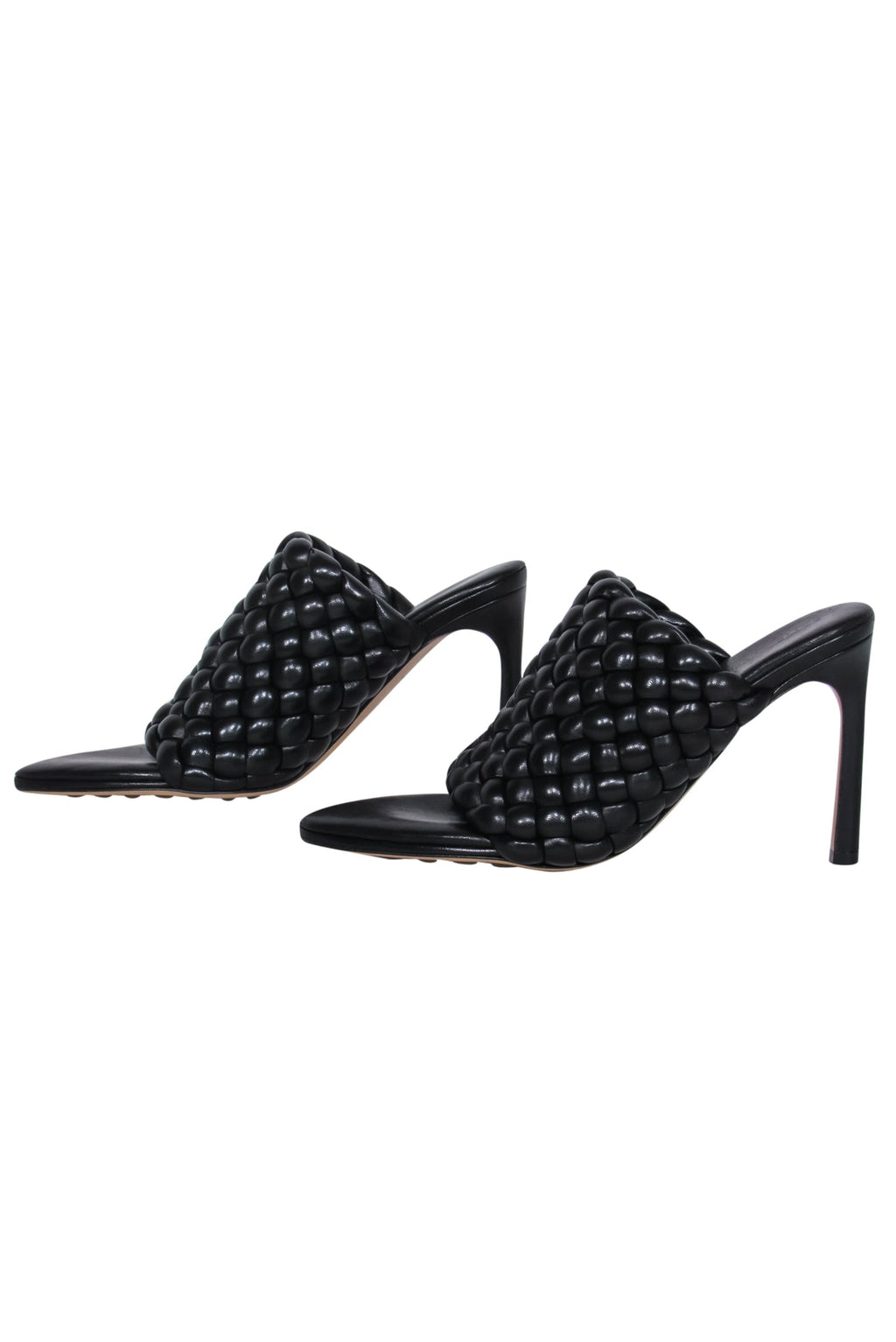 Bottega Veneta - Black Quilted Leather Mule Heel Sz 8