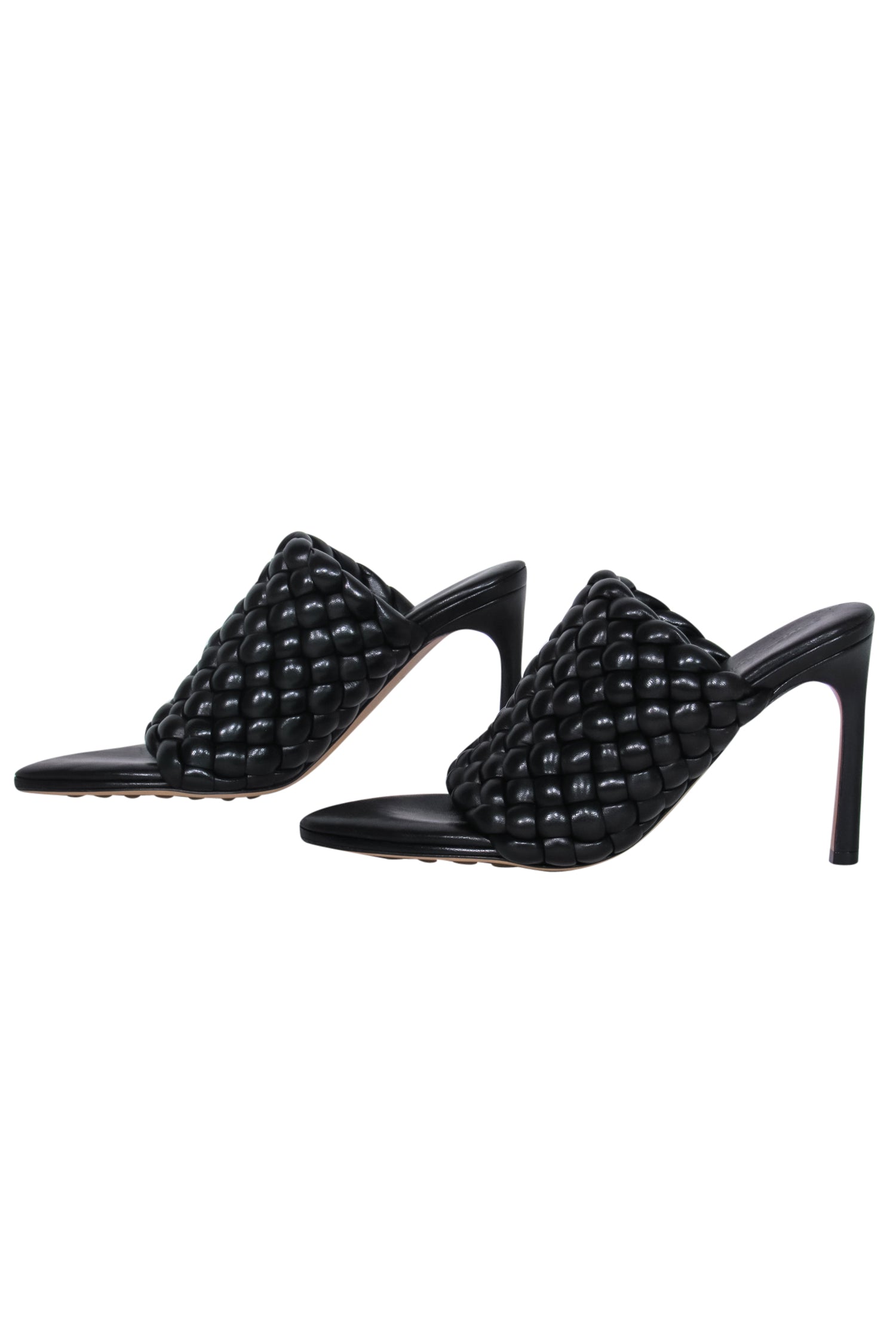 Bottega Veneta - Black Quilted Leather Mule Heel Sz 8