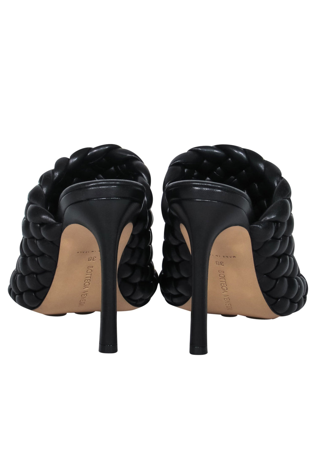 Bottega Veneta - Black Quilted Leather Mule Heel Sz 8