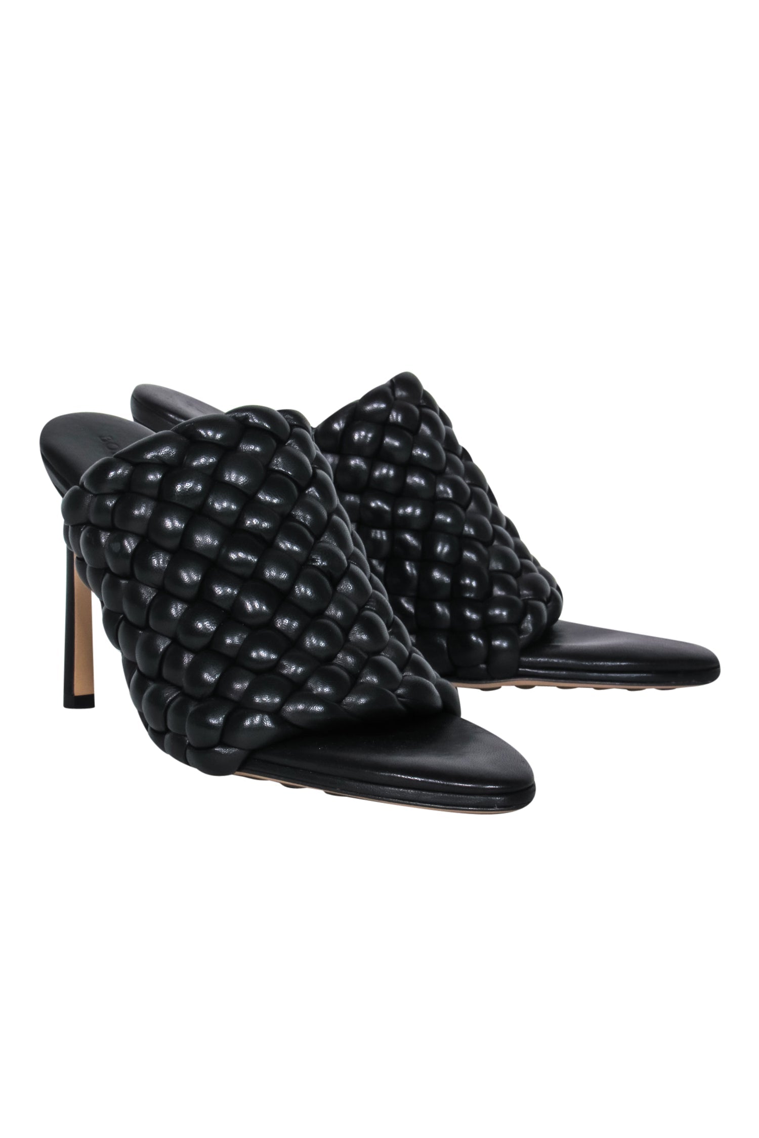 Bottega Veneta - Black Quilted Leather Mule Heel Sz 8