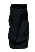 Bottega Veneta - Black Strapless Shift Dress w/ Drape Sz L