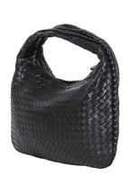 Bottega Veneta - Black Woven Leather "Intrecciato" Hobo Bag