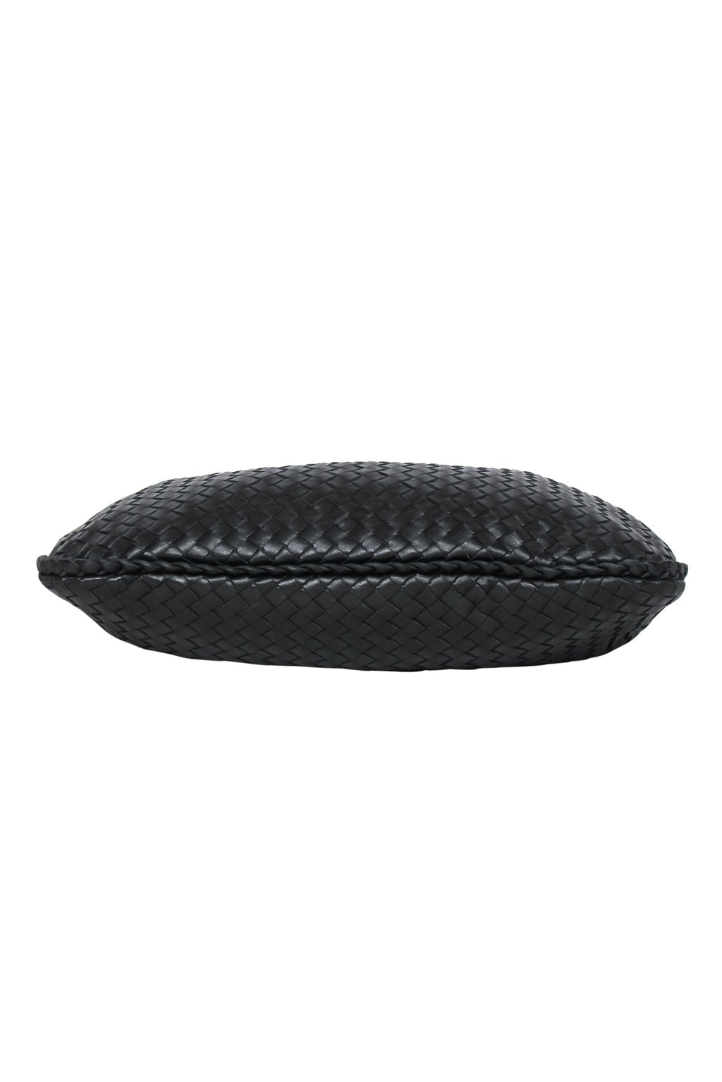 Bottega Veneta - Black Woven Leather "Intrecciato" Hobo Bag