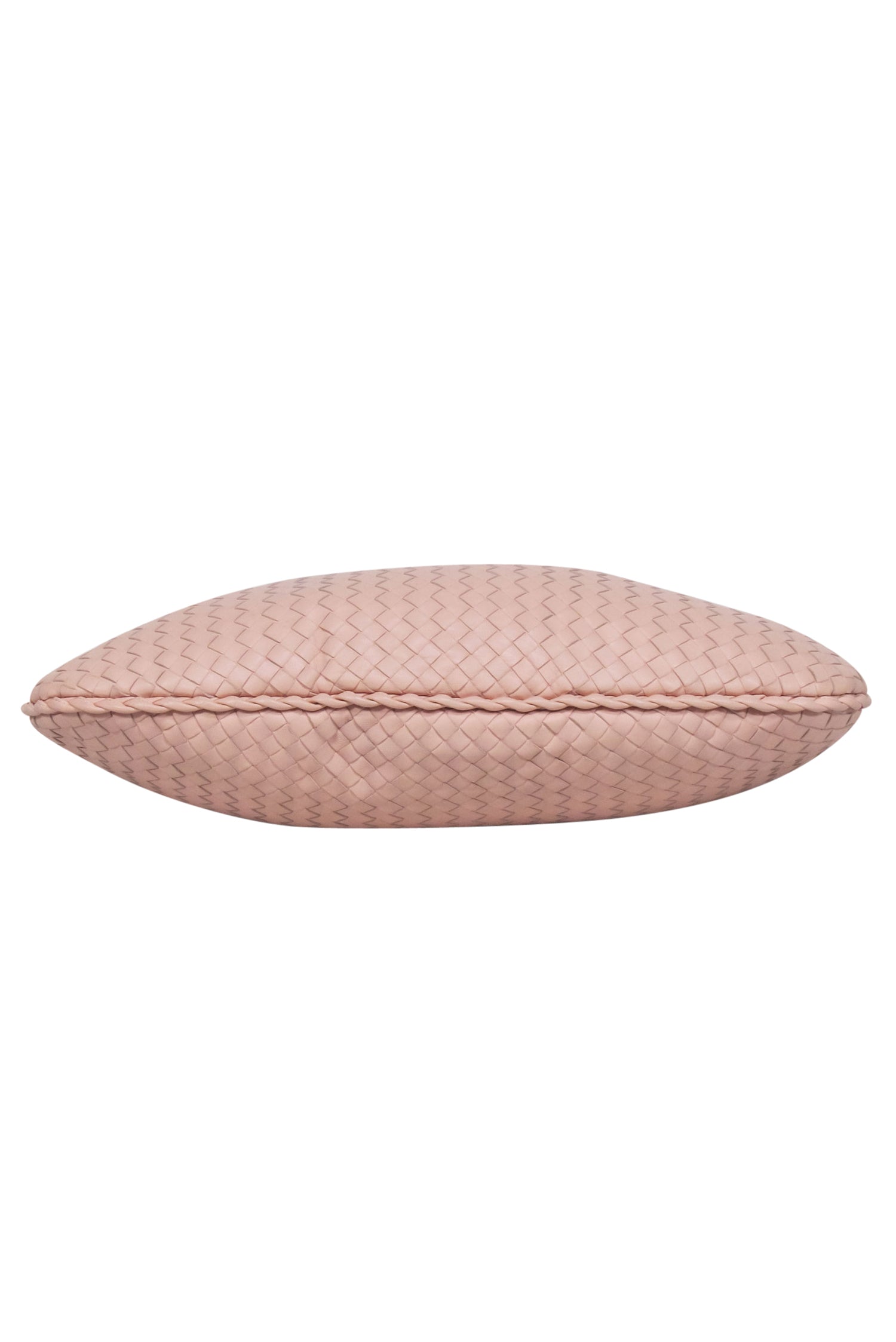 Bottega Veneta - Blush Pink Woven Leather "Intrecciato"Shoulder Bag