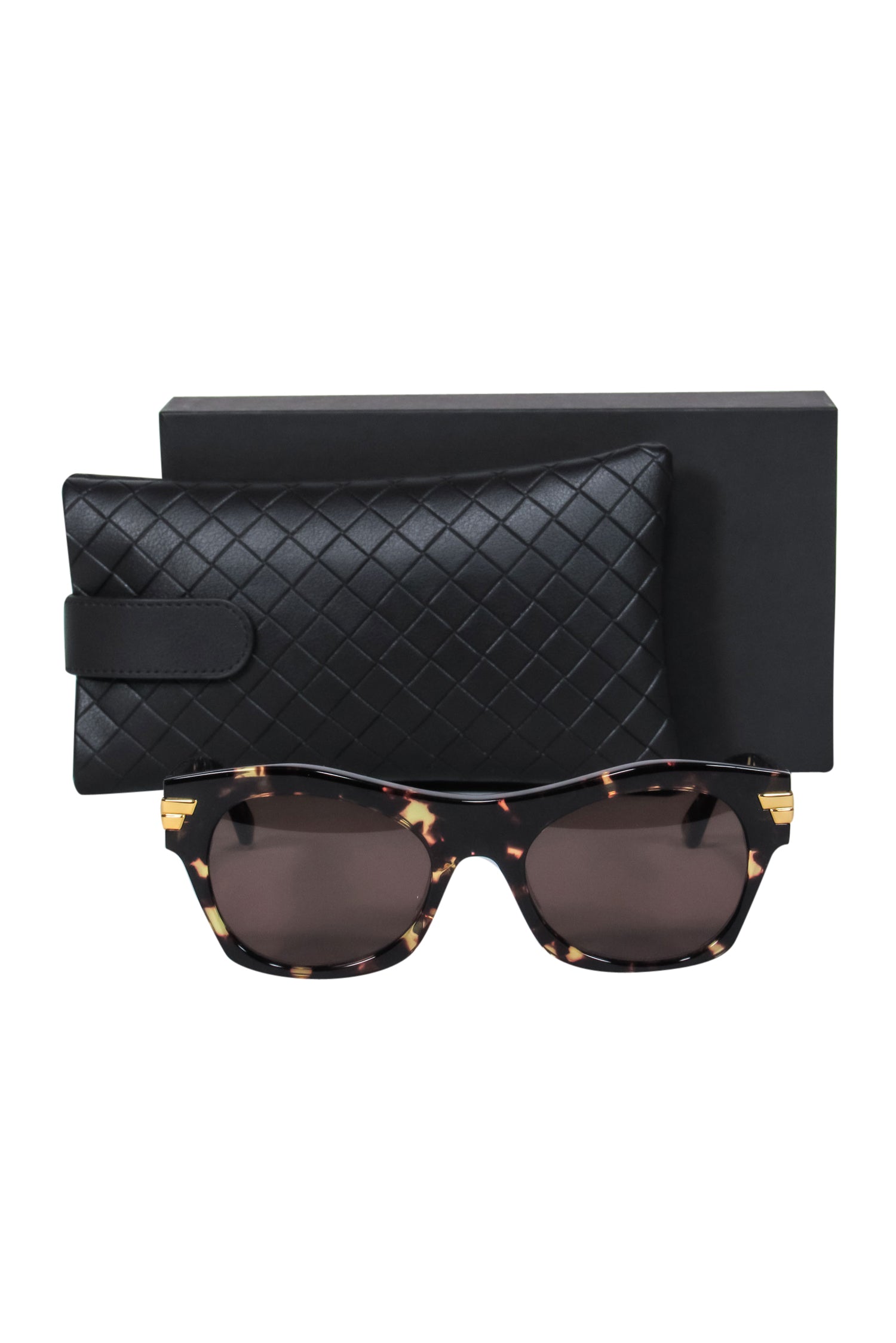 Bottega Veneta - Brown Tortoise Shell Wayfarer Sunglasses