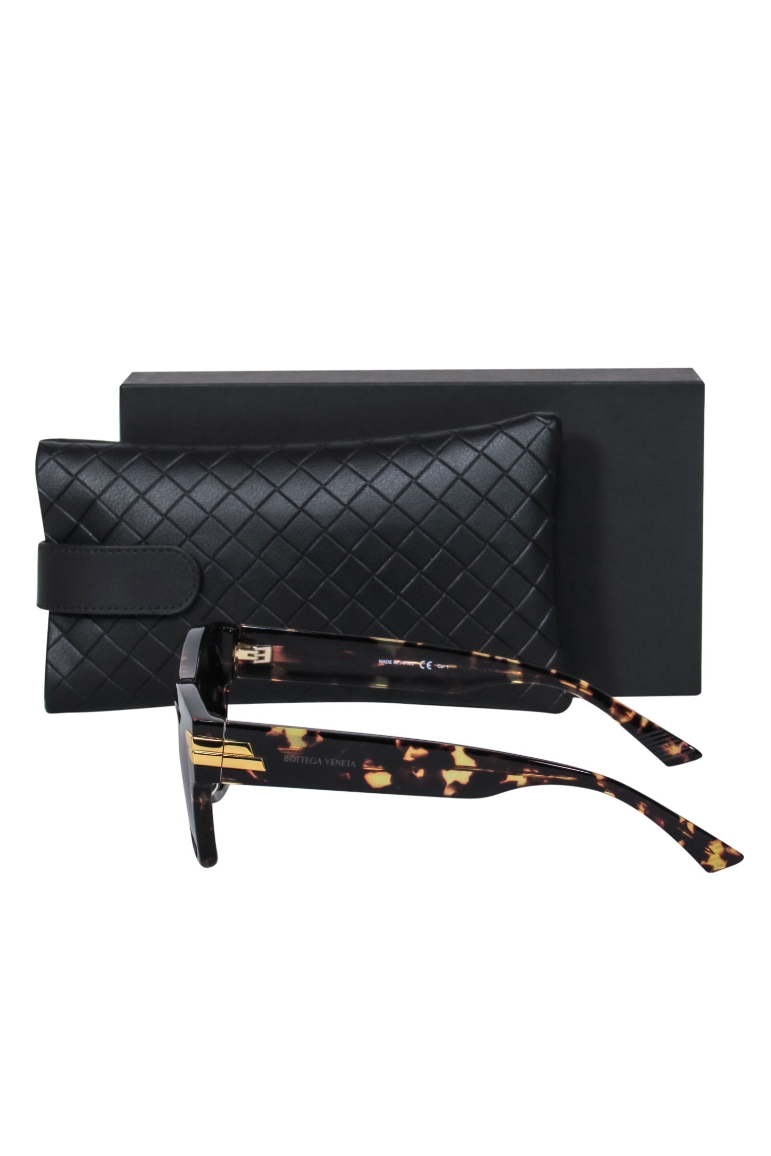 Bottega Veneta - Brown Tortoise Shell Wayfarer Sunglasses