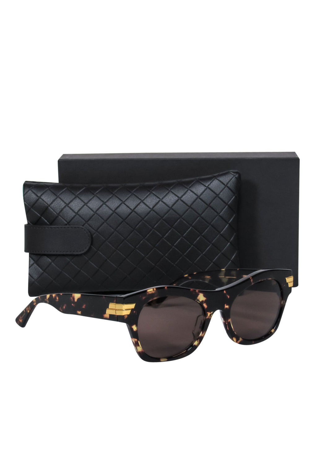 Bottega Veneta - Brown Tortoise Shell Wayfarer Sunglasses