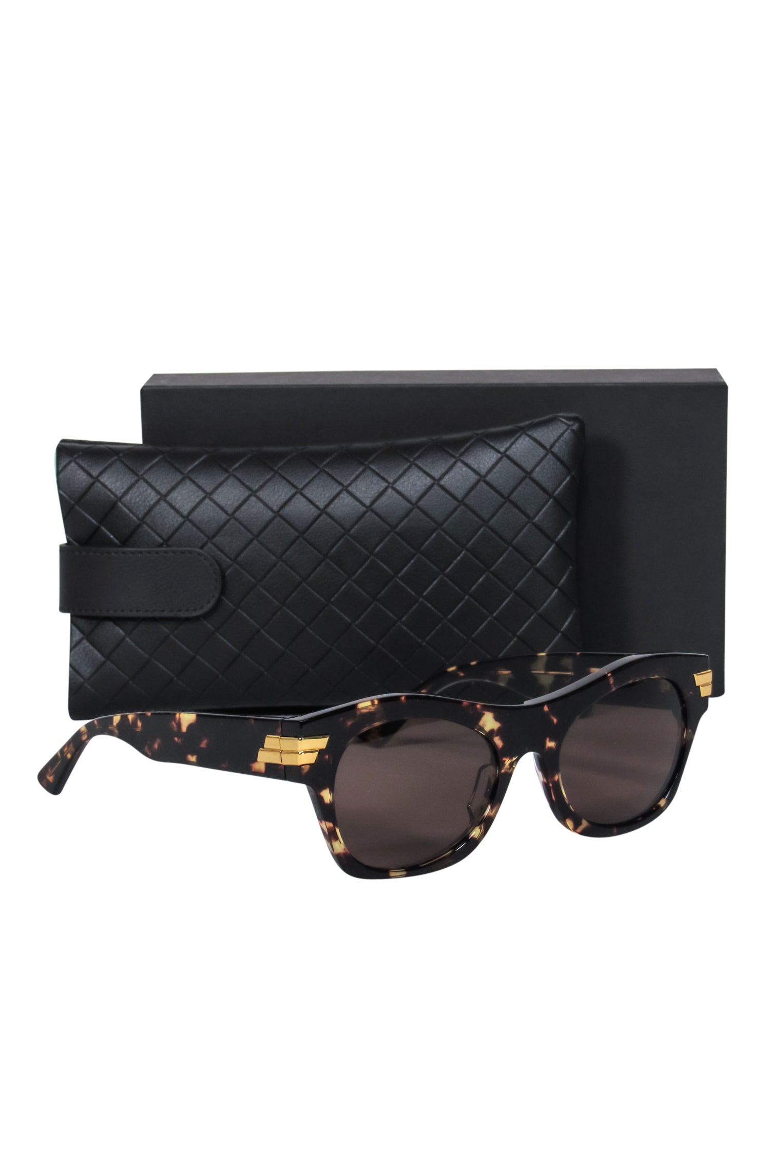 Bottega Veneta - Brown Tortoise Shell Wayfarer Sunglasses