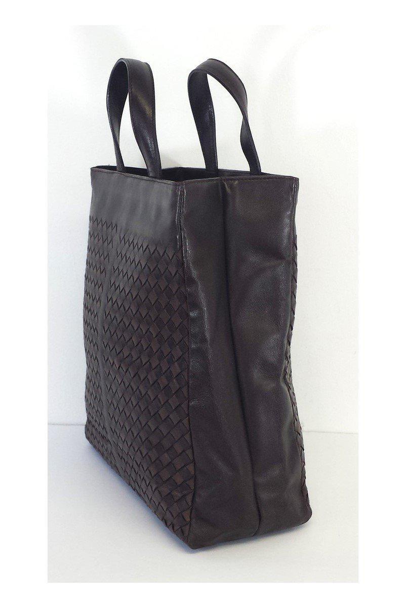 Bottega Veneta - Brown Woven Leather Tote Bag