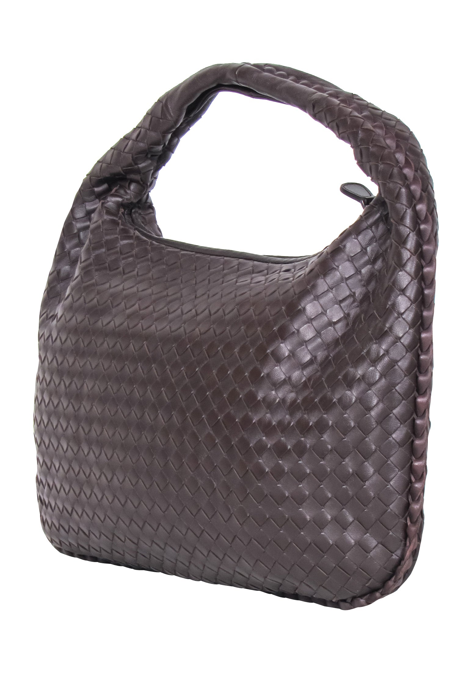 Bottega Veneta - Dark Brown Woven Leather "Intrecciato" Hobo Bag