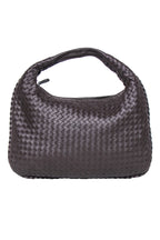 Bottega Veneta - Dark Brown Woven Leather "Intrecciato" Hobo Bag