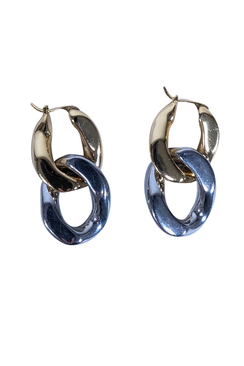 Bottega Veneta - Gold & Silver Chain Earrings