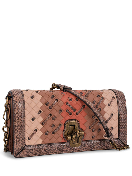 Bottega Veneta Intrecciato Club Stitch Knot Crossbody Bag Tan