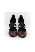 Bottega Veneta - Multicolor Woven Print Heels Sz 10.5