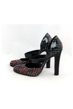 Bottega Veneta - Multicolor Woven Print Heels Sz 10.5