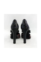 Bottega Veneta - Multicolor Woven Print Heels Sz 10.5