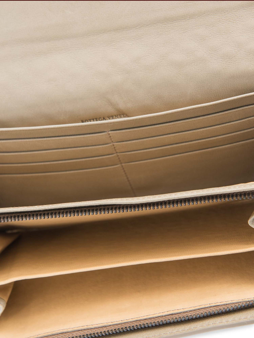 Bottega Veneta Nappa Intrecciato Flap Wallet Taupe