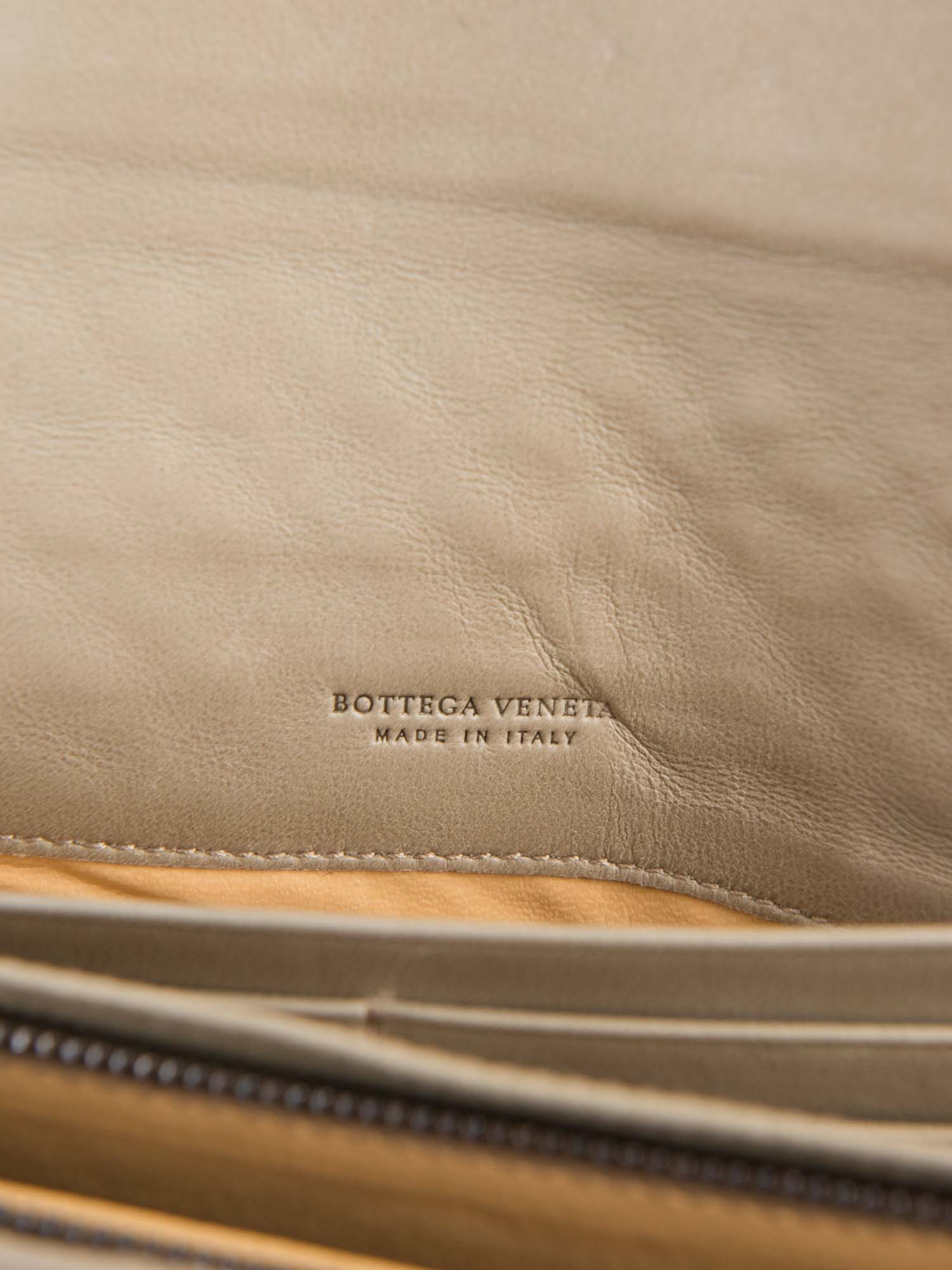 Bottega Veneta Nappa Intrecciato Flap Wallet Taupe
