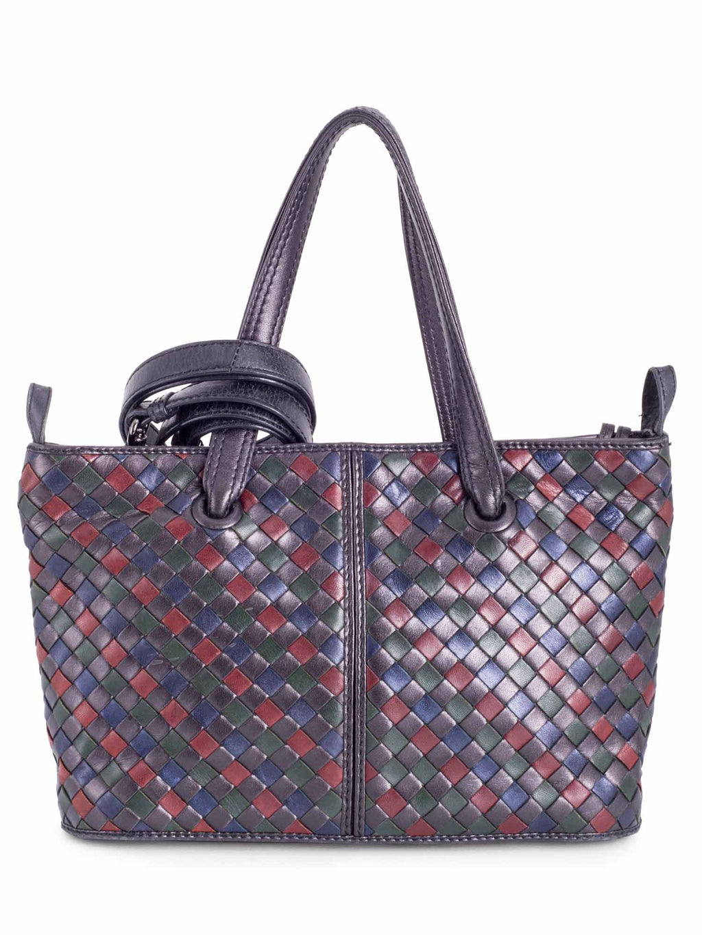 Bottega Veneta Nappa Intrecciato Tassel Messenger Bag Black