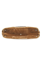 Bottega Veneta - Tan Velvet Baguette w/ Woven Snakeskin Print & Tortoise Shell Trim