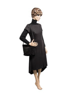 Bottega Veneta Vintage Suede Top Handle Charm Hobo Bag Black Gold