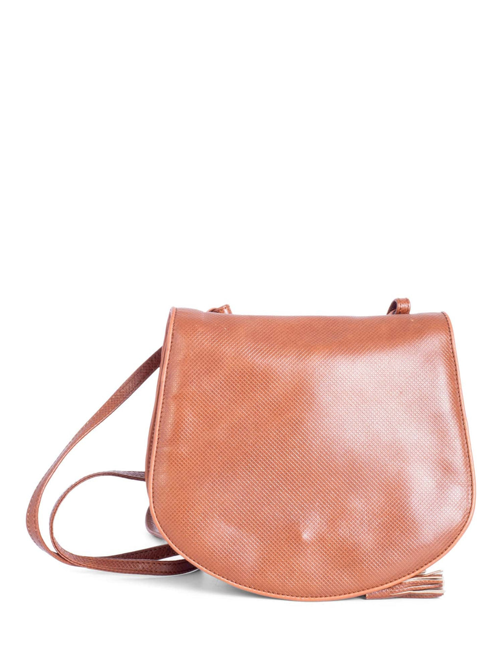 Bottega Veneta Vintage Tassels Leather Messenger Flap Bag Brown