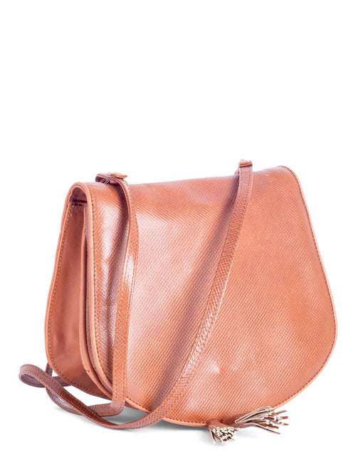 Bottega Veneta Vintage Tassels Leather Messenger Flap Bag Brown