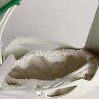 BOTTEGA VENETA Small Punch Rubber bag in white rubber