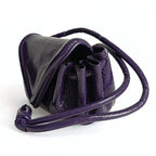 BOTTEGA VENETA Becco shoulder bag in purple textured leather