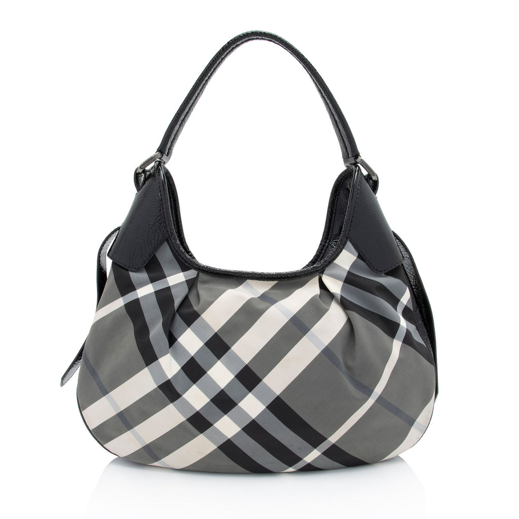 Burberry Beat Check Brooklyn Hobo (SHF-3eG8ej)