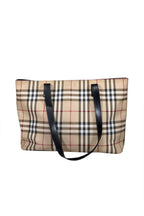 Burberry - Beige Signature Plaid Canvas Tote Bag